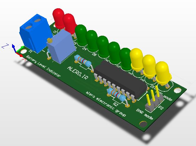 ساخت مدار نمایشگر سطح ولتاژ باتری 12 ولت