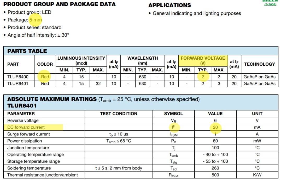 نحوه محاسبه مقاومت مورد نیاز برای راه اندازی LED ها