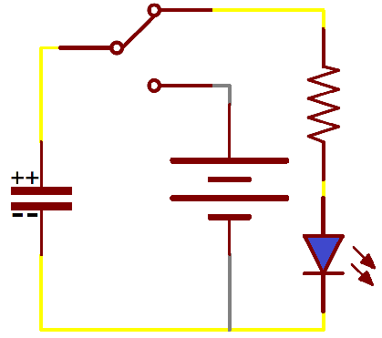 مدار دشارژ خازن